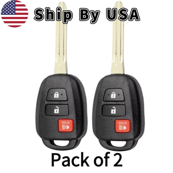 Toyota Highlander Tacoma RAV4 2013-2021 3 Button Key For GQ4-52T / H-Chip